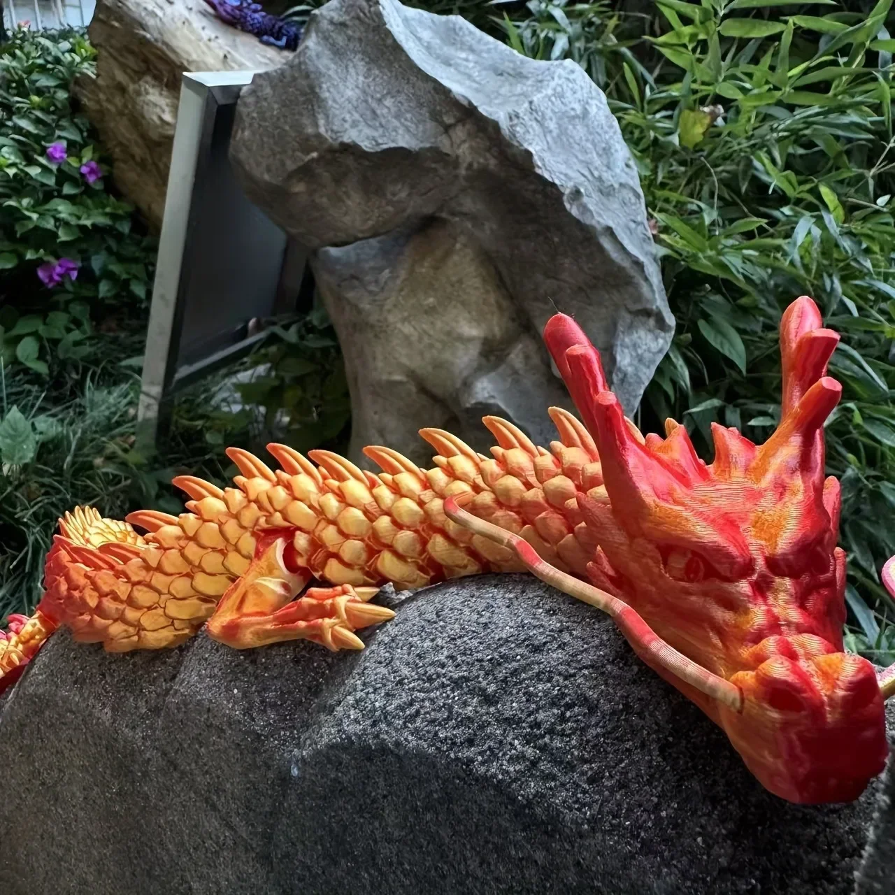Planted Tank - 90cm 3D-Gedruckte Chinesische Loong-Figur Beweglicher Drachen-Ornament