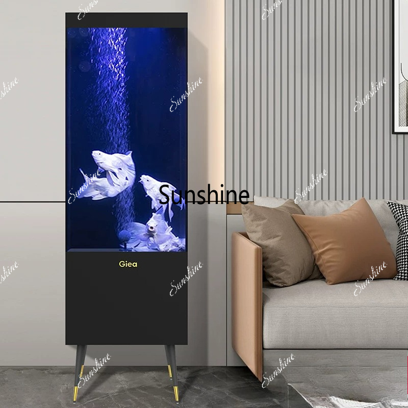 Live Plant Aquarium - Ultraweißes Glas-Wasseraquarium für Pflanzen, bodenstehendes Wohnzimmer-Aquarium