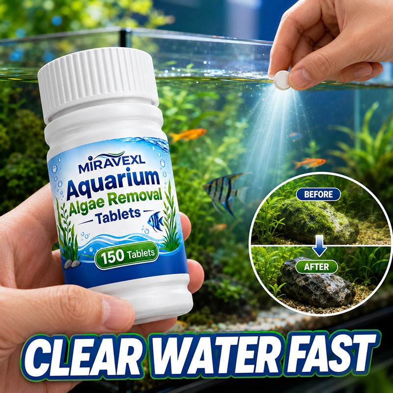 Aquarium Moss - MIRAVEXL 150 Aquarium-Algenentfernungstabletten, Sicherer Algenkiller-Reiniger, Schnelle