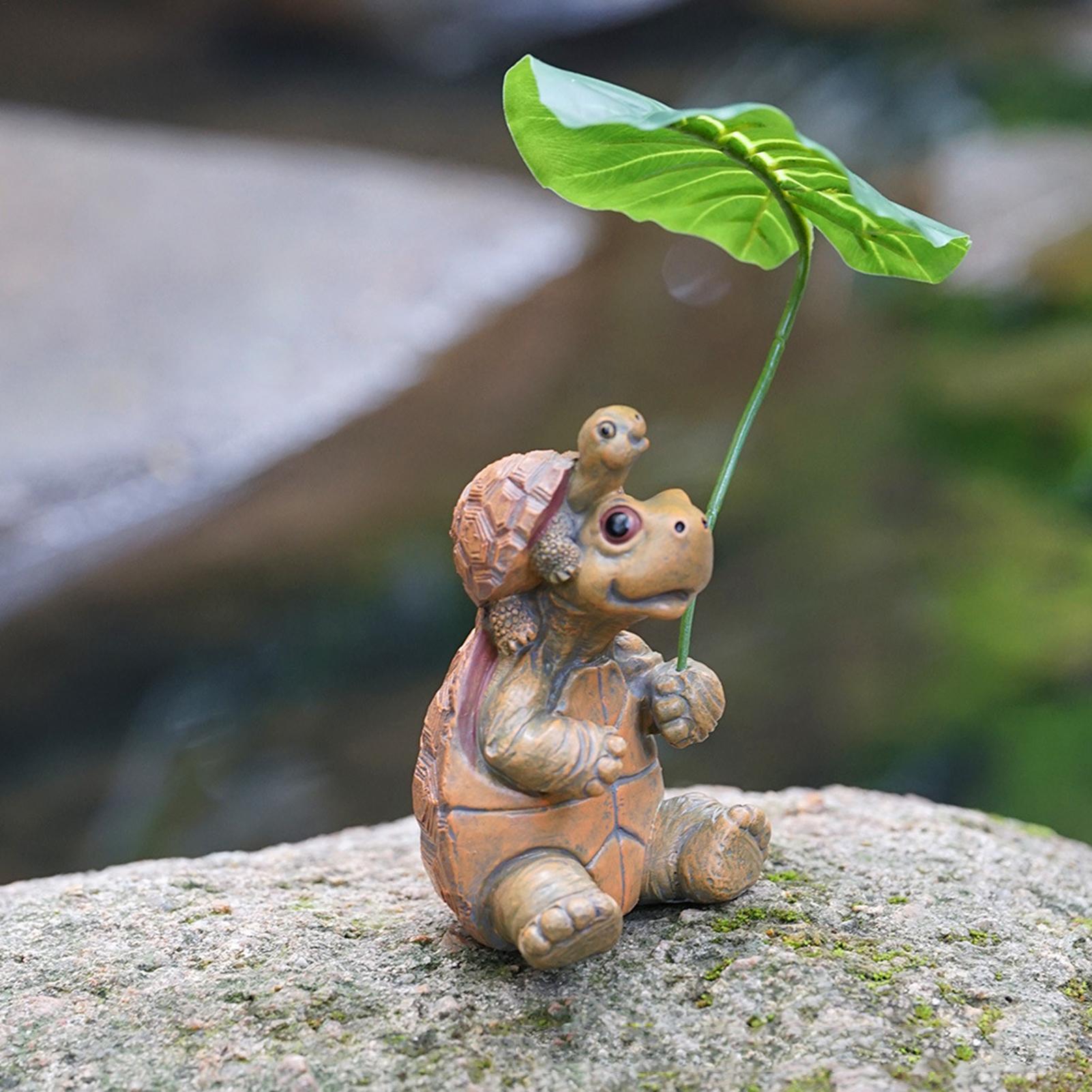 Plant Aquarium Pot - Schildkrötenfigur, Aquarium-Dekoration, Meeresschildkröten-Statue, Harz-Aquariumtier, Schildkröte für