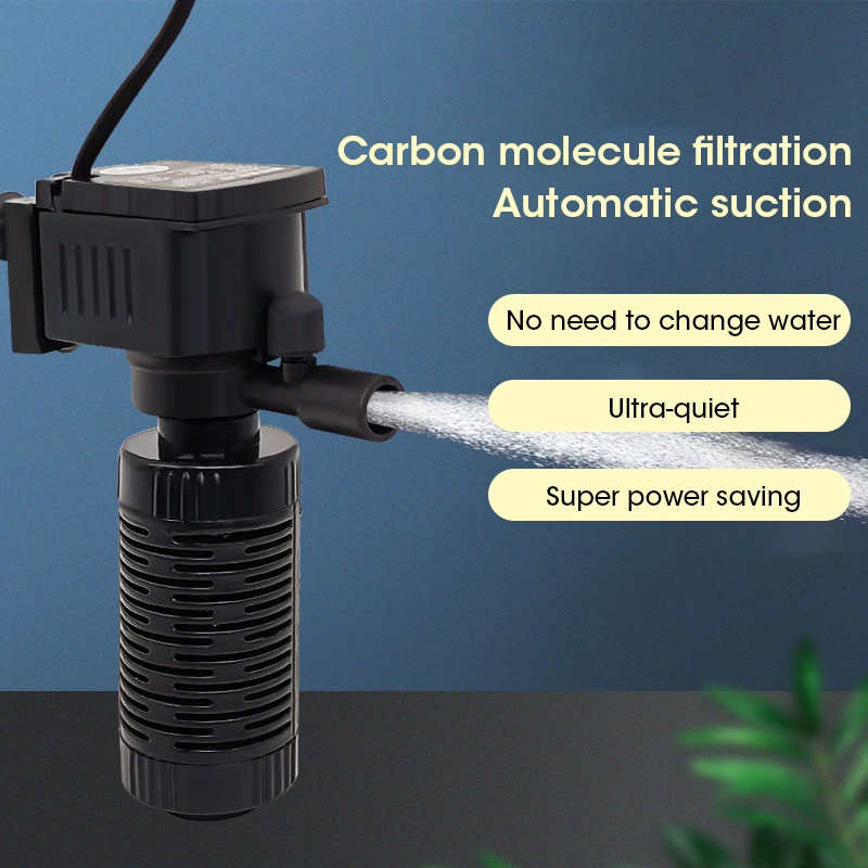 Planted Aquarium Cleaning - Mini-Aquariumfilter, leise, tauchfähige Aquariumpumpe, 200 l/h,