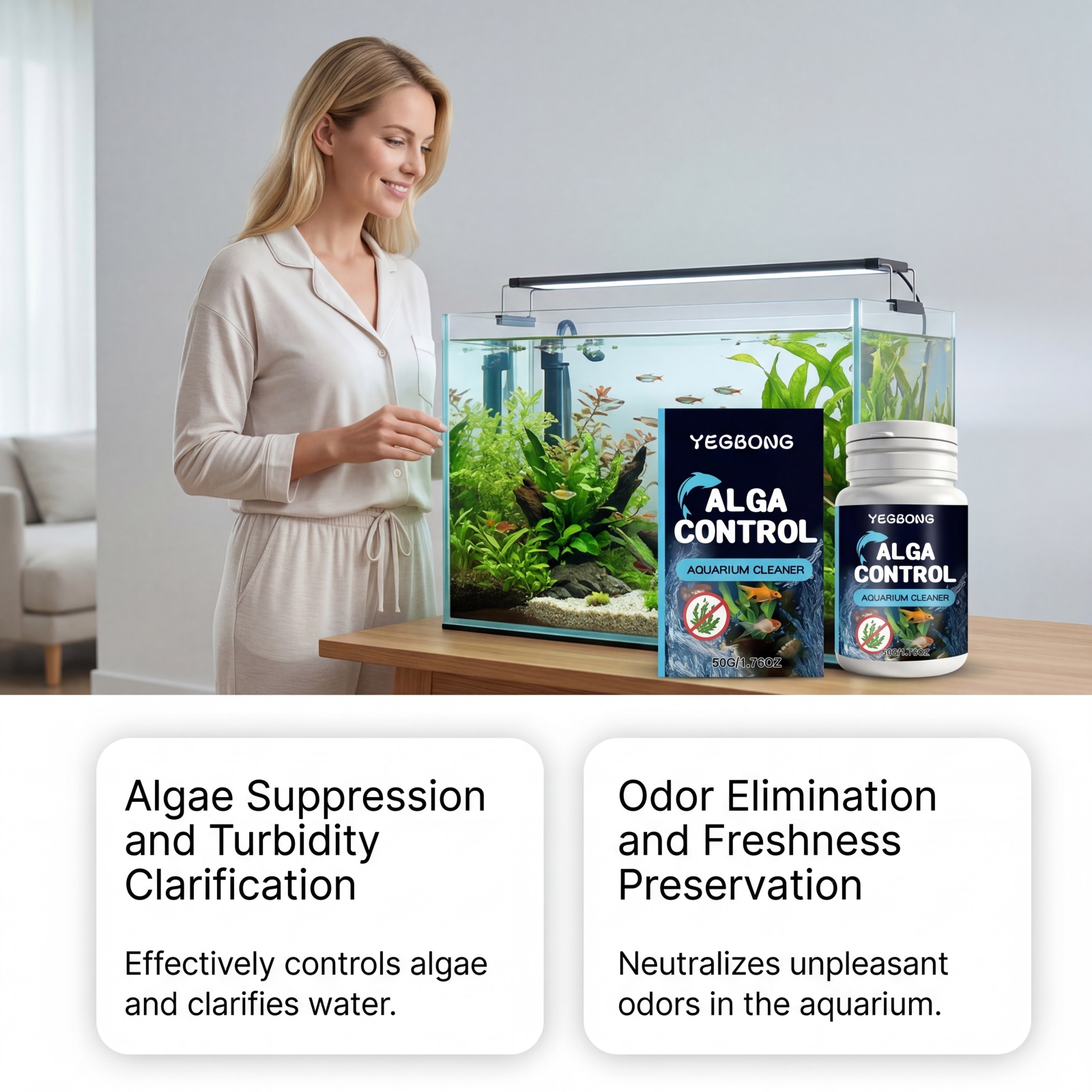 50g Aquarium-Reinigungspulver  – Planted Aquarium Algae Control Bewertung und Preis