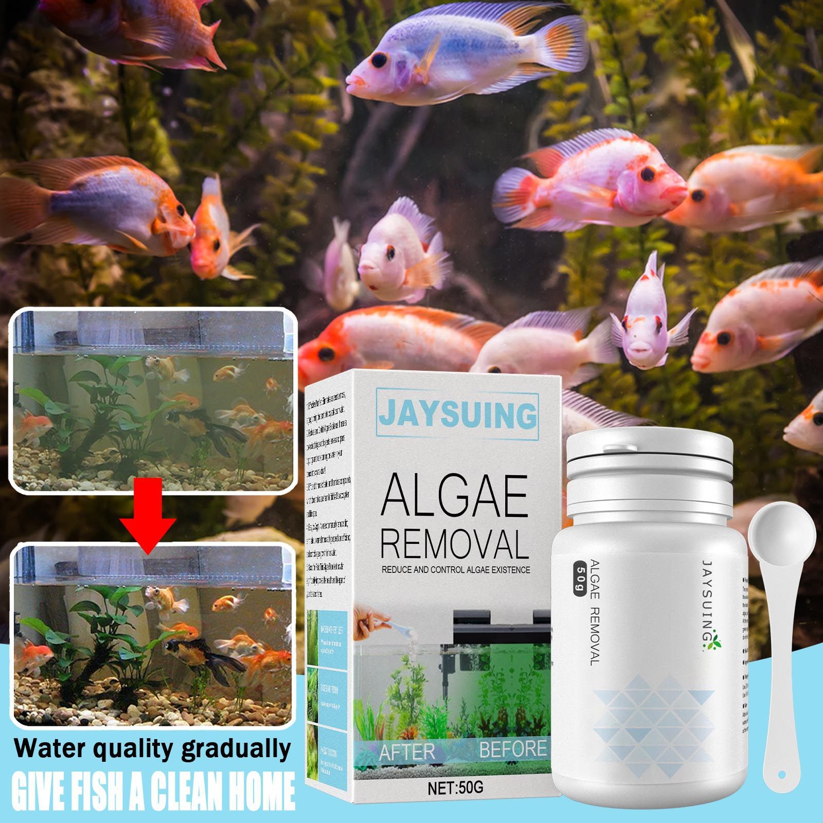 Aquarium-Algenentferner-Pulver – Aquarium Moss Bewertung und Preis